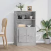  betonszürke szerelt fa magasszekrény 60x35,5x103,5 cm