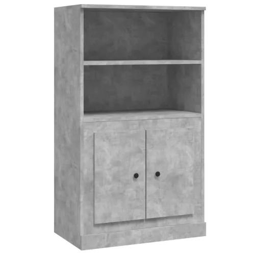  betonszürke szerelt fa magasszekrény 60x35,5x103,5 cm