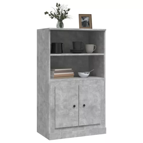  betonszürke szerelt fa magasszekrény 60x35,5x103,5 cm