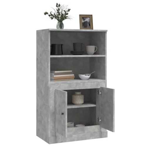  betonszürke szerelt fa magasszekrény 60x35,5x103,5 cm