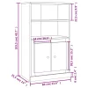  betonszürke szerelt fa magasszekrény 60x35,5x103,5 cm