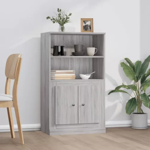  szürke sonoma szerelt fa magasszekrény 60x35,5x103,5 cm