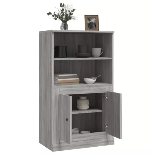  szürke sonoma szerelt fa magasszekrény 60x35,5x103,5 cm
