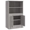  szürke sonoma szerelt fa magasszekrény 60x35,5x103,5 cm