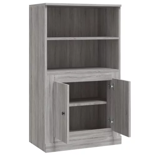  szürke sonoma szerelt fa magasszekrény 60x35,5x103,5 cm