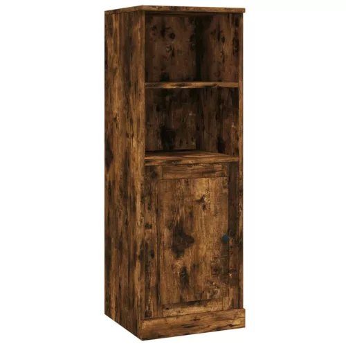  füstös tölgy színű szerelt fa magasszekrény 36x35,5x103,5 cm