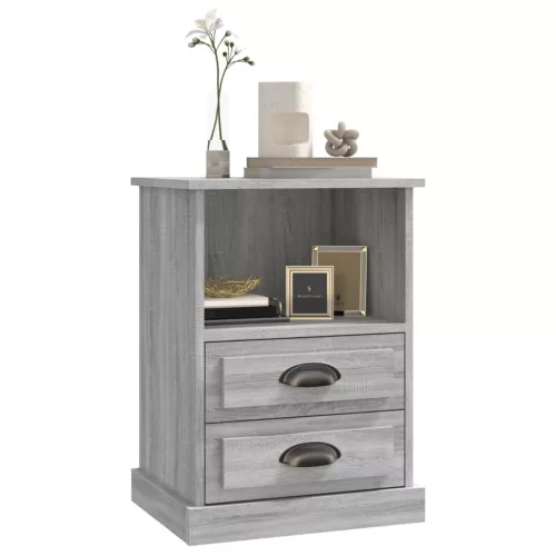  2 db szürke sonoma színű éjjeliszekrény 40 x 35 x 60 cm