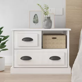  magasfényű fehér éjjeliszekrény 60x39x45 cm