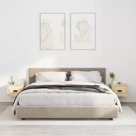    2 db sonoma tölgy falra szerelhető éjjeliszekrény 41,5x36x28 cm