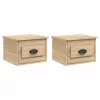 2 db sonoma tölgy falra szerelhető éjjeliszekrény 41,5x36x28 cm