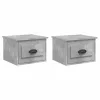  2 db betonszürke falra szerelhető éjjeliszekrény 41,5x36x28 cm