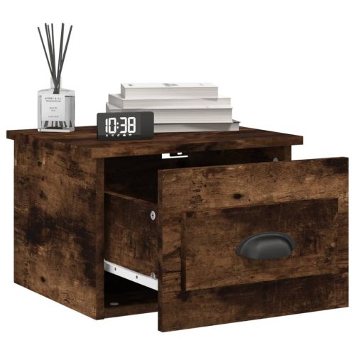  2db füstös tölgy színű fali éjjeliszekrény 41,5x36x28 cm