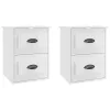  2 db magasfényű fehér fali éjjeliszekrény 41,5 x 36 x 53 cm