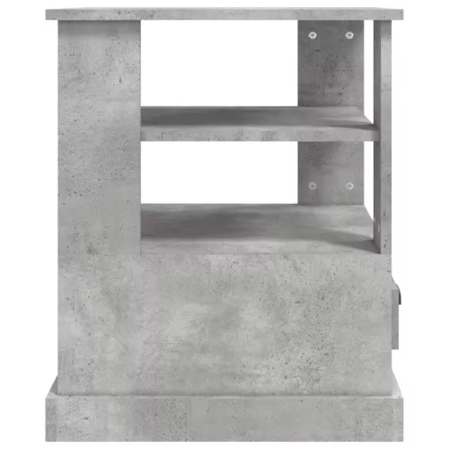  betonszürke szerelt fa dohányzóasztal 50x50x60 cm