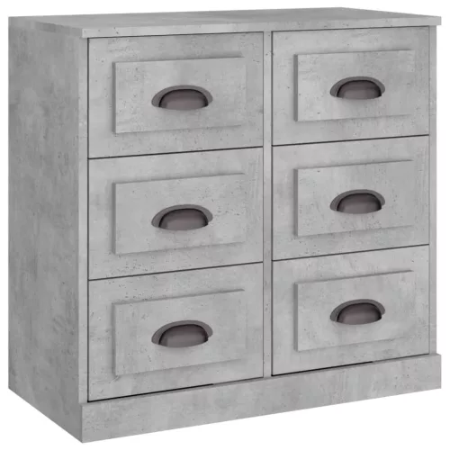  betonszürke szerelt fa tálalószekrény 70x35,5x67,5 cm