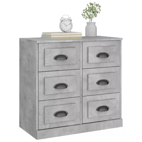  betonszürke szerelt fa tálalószekrény 70x35,5x67,5 cm