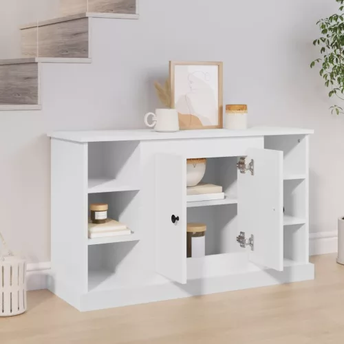  fehér szerelt fa tálalószekrény 100x35,5x60 cm