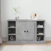  betonszürke szerelt fa tálalószekrény 100x35,5x60 cm