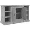  betonszürke szerelt fa tálalószekrény 100x35,5x60 cm