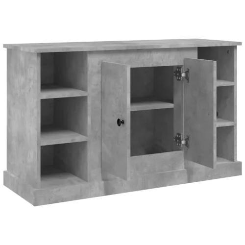  betonszürke szerelt fa tálalószekrény 100x35,5x60 cm