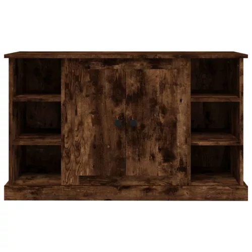  füstös tölgy színű szerelt fa tálalószekrény 100x35,5x60 cm