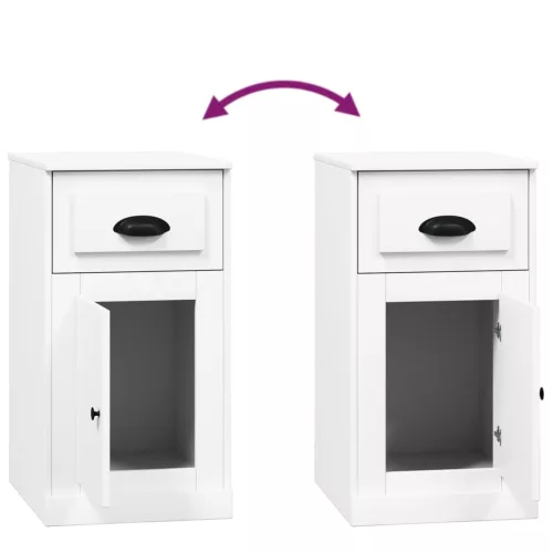  fehér szerelt fa kisszekrény fiókkal 40 x 50 x 75 cm