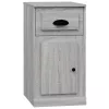  szürke sonoma színű szerelt fa kisszekrény fiókkal 40x50x75 cm