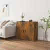  füstös tölgy színű szerelt fa tálalószekrény 80x33x70 cm