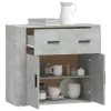  betonszürke szerelt fa tálalószekrény 80x33x70 cm