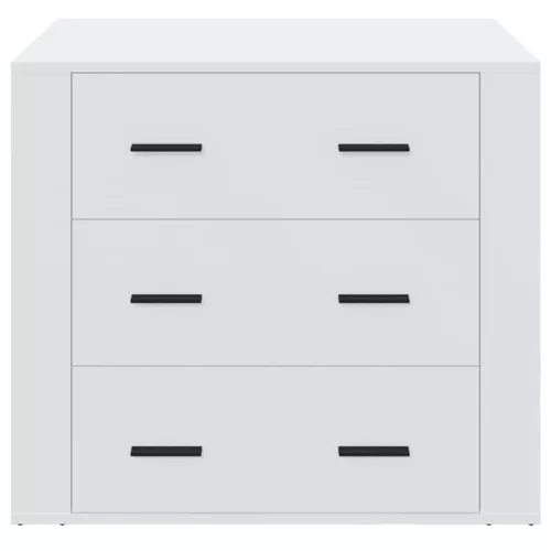  fehér szerelt fa tálalószekrény 80 x 33 x 70 cm