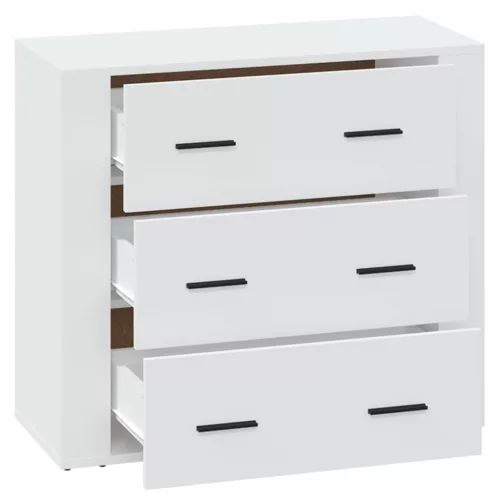  fehér szerelt fa tálalószekrény 80 x 33 x 70 cm