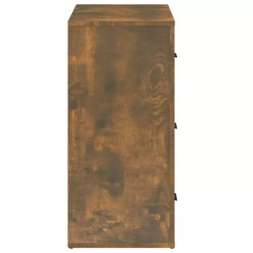  füstös tölgy színű szerelt fa tálalószekrény 80x33x70 cm