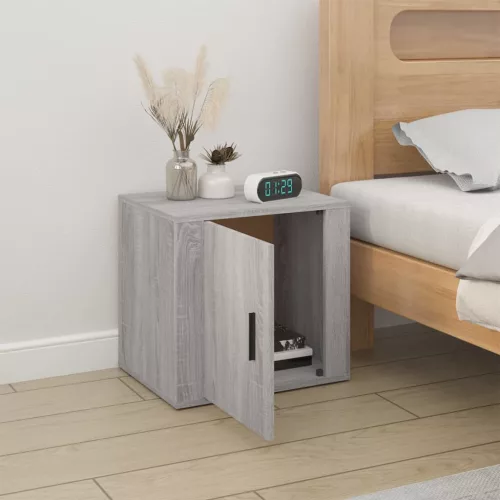  szürke sonoma színű éjjeliszekrény 50x39x47 cm