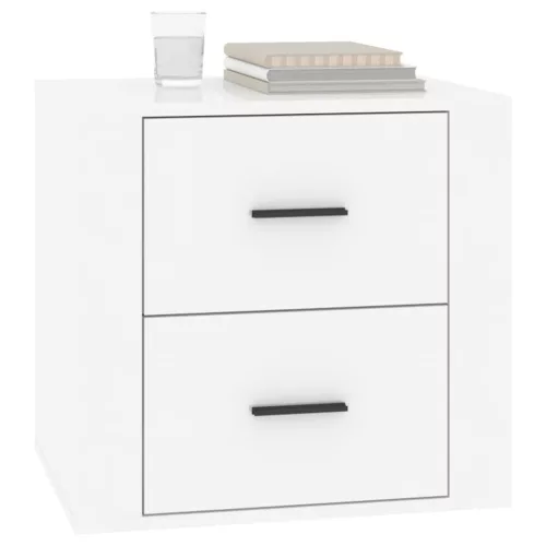  magasfényű fehér éjjeliszekrény 50x39x47 cm