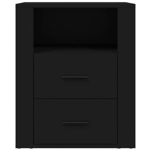  fekete szerelt fa éjjeliszekrény 50 x 36 x 60 cm