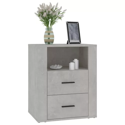  betonszürke szerelt fa éjjeliszekrény 50 x 36 x 60 cm