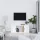  fehér magasfényű szerelt fa TV-szekrény 100x35x40 cm