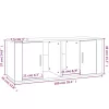  fehér magasfényű szerelt fa TV-szekrény 100x35x40 cm
