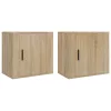  2 db sonoma tölgy falra szerelhető éjjeliszekrény 50x30x47 cm