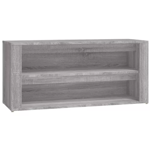  szürke sonoma színű szerelt fa cipőtartó 100x35x45 cm