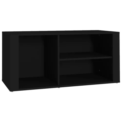  fekete szerelt fa cipősszekrény 100x35x45 cm