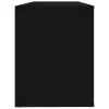  fekete szerelt fa cipősszekrény 100x35x45 cm