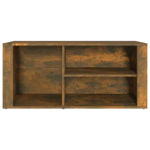  füstös tölgy színű szerelt fa cipősszekrény 100 x 35 x 45 cm