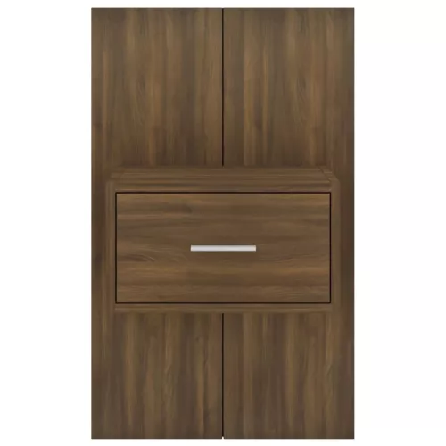  barna tölgyszínű falra szerelhető éjjeliszekrény