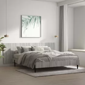    szürke sonoma színű szerelt fali fejtámla 240 x 1,5 x 80 cm