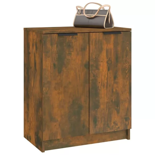  füstös tölgyszínű szerelt fa cipősszekrény 59 x 35 x 70 cm