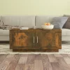  füstös tölgy színű szerelt fa dohányzóasztal 102 x 50 x 45 cm