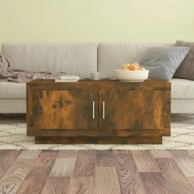    füstös tölgy színű szerelt fa dohányzóasztal 102 x 50 x 45 cm