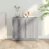  szürke sonoma színű szerelt fa tálalószekrény 80 x 40 x 75 cm