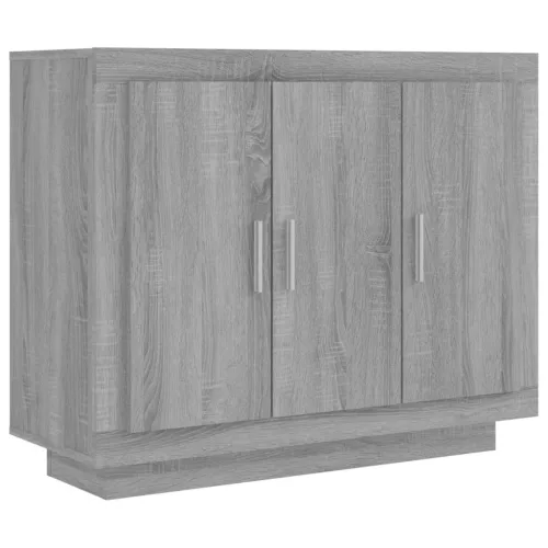  szürke sonoma szerelt fa tálalószekrény 92x35x75 cm